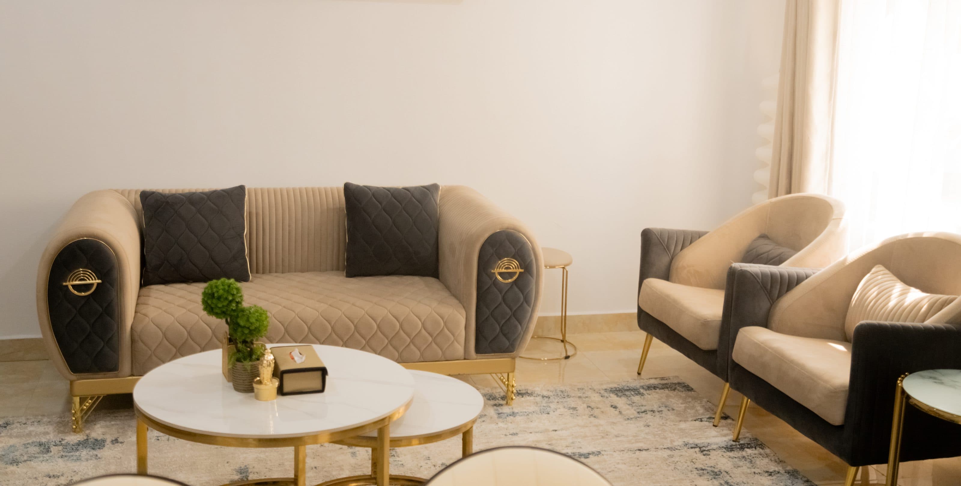 The living room in Mulima, from the dining end